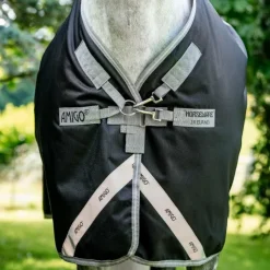 Best Horseware - Couverture d'extérieur Amigo Bravo 12 XL Original / titanium grey/ argent 250g Noir