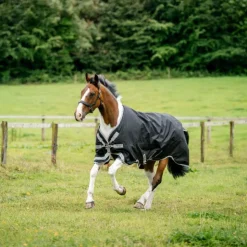 Horseware - Couverture d'extérieur Amigo Turnout / titanium grey/ argent 50g Noir New