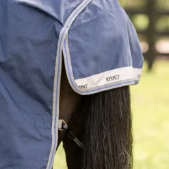 Discount Horseware - Couverture d'extérieur Rhino Pony Turnout / titanium grey/ classic blue 0g Marine