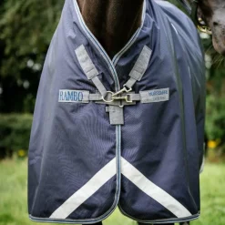Horseware - Couverture d'extérieur Rambo Optimo Plus Turnout Bundle / thunderstorm grey/ argent (0g + 400g) Marine Sale