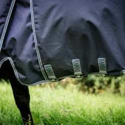Horseware - Couverture d'extérieur Rambo Optimo Plus Turnout Bundle / thunderstorm grey/ argent (0g + 400g) Marine Sale