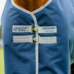 Hot Horseware - Couverture d'extérieur Amigo Ripstop Turnout / titanium grey 200g Marine