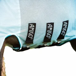 Online Horseware - Couverture d'extérieur anti-mouches Amigo Petite Bug Rug azur/ noir/ blanc Bleu