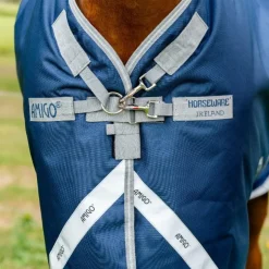 Horseware - Couverture d'extérieur Amigo Turnout / titanium grey/ argent 250g Marine Clearance