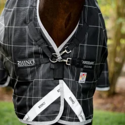 Sale Horseware - Couverture d'extérieur Rhino Wug Turnout VL / gris/ blanc à carreaux 250g Noir