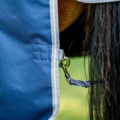 Horseware - Couverture d'extérieur Amigo Bravo 12 Wug / titanium grey/ argent 250g Marine Hot