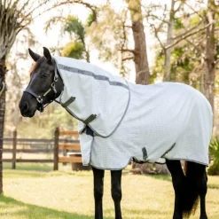 Horseware - Couverture d'extérieur Amigo Summer Plus check/ titanium grey/ argent Marine Best