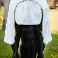 Horseware - Couverture d'extérieur Amigo Summer Plus check/ titanium grey/ argent Marine Best