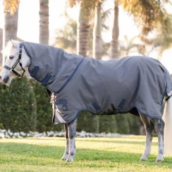 Hot Horseware - Couverture d'extérieur Rhino HexStop Plus Pony / indigo/ marine 0g Gris