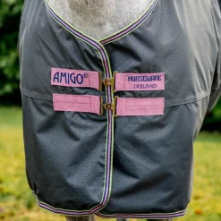 Horseware - Couverture d'extérieur Amigo Hero Ripstop shadow/ rose/ marine 0g Gris