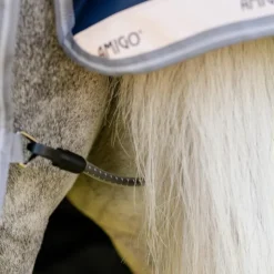 Sale Horseware - Couverture d'extérieur Amigo Bravo Plus Pony Turnout / titanium grey/ argent 250g Marine