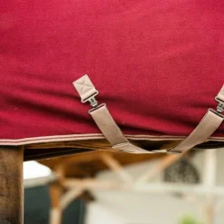 Horseware - Couverture polaire Amigo Fleece Cooler mulberry et taupe 0g Rouge