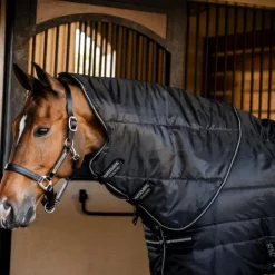 Discount Horseware - Couvre-cou Amigo Ripstop Insulator Stable / argent 200g Noir