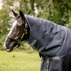 Horseware - Couvre-cou Rambo Optimo Turnout / thunderstorm/ argent 150g Marine New