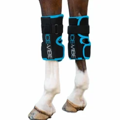 Hot Horseware - Guêtres Ice-Vibe genoux / turquoise x2 Noir