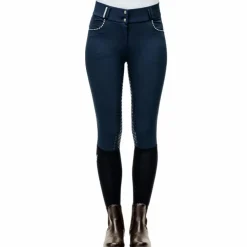 Clearance Horseware - Pantalon d'équitation femme Newmarket Mid Rise full grip Marine