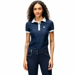 Horseware - Polo manches courtes femme Newmarket Marine