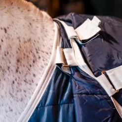 Discount Horseware - Sous-couverture Ecolin canard/ gris 200g Bleu