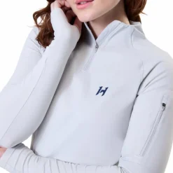 Horseware - Sweat manches longues femme Strive Winter 1/4 Zip Hw grey Gris Best