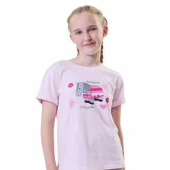 Horseware - T-shirt manches courtes enfant Crafty Pony Rose Discount