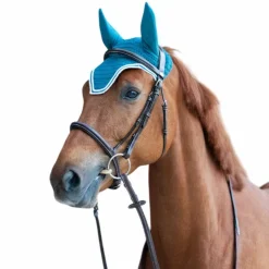 Jump'In - Bonnet pour chevaux Balthazar lagon/ blanc Bleu Outlet