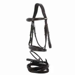 Jump'In - Bridon One Bruxelles avec rênes Noir Discount