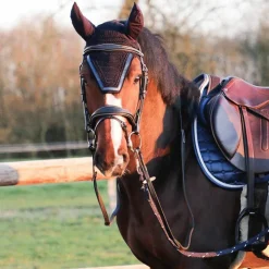 Jump'In - Bridon One Bruxelles avec rênes Noir Discount