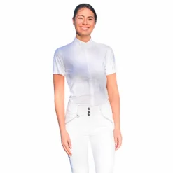 Jump'In - Chemise manches courtes femme Emma Blanc Clearance