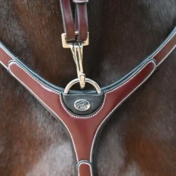 Jump'In - Collier de chasse et fourche de martingale Premium Clincher havane Marron Online