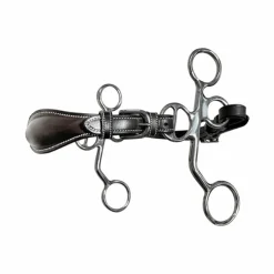 Clearance Jump'In - Hackamore cuir branches courtes poney Noir