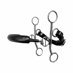 Sale Jump'In - Hackamore rigide à branches courtes cuir noir