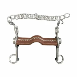 Jump'In - Mors Pelham plat inclinable petites branches cuir marron Outlet