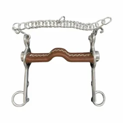 Jump'In - Mors Pelham plat inclinable grandes branches cuir marron