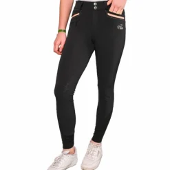 Jump'In - Pantalon d'équitation fille Luna Noir