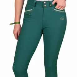 Jump'In - Pantalon d'équitation fille Luna emeraude Vert Hot