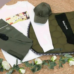 Best Jump'In - Pantalon d'équitation fille Marie Kaki Vert