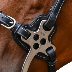 Jump'In - Protection pour hackamore petites branches plates en cuir Noir Sale