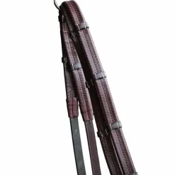 Best Jump'In - Rênes caoutchouc à arrêtoirs One Havane Marron