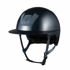 Best Kask - Casque d'équitation Kooki Lady Crystals Carpet shine Marine