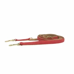 Hot Kentucky Dogwear - La laisse chien vegan leather red/beige 250cm Rouge