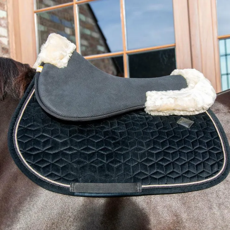 Kentucky Horsewear - Amortisseur Anatomique Absorb mouton blanc Noir Hot
