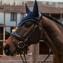 Kentucky Horsewear - Bonnet anti-bruit Glitters Marine Discount