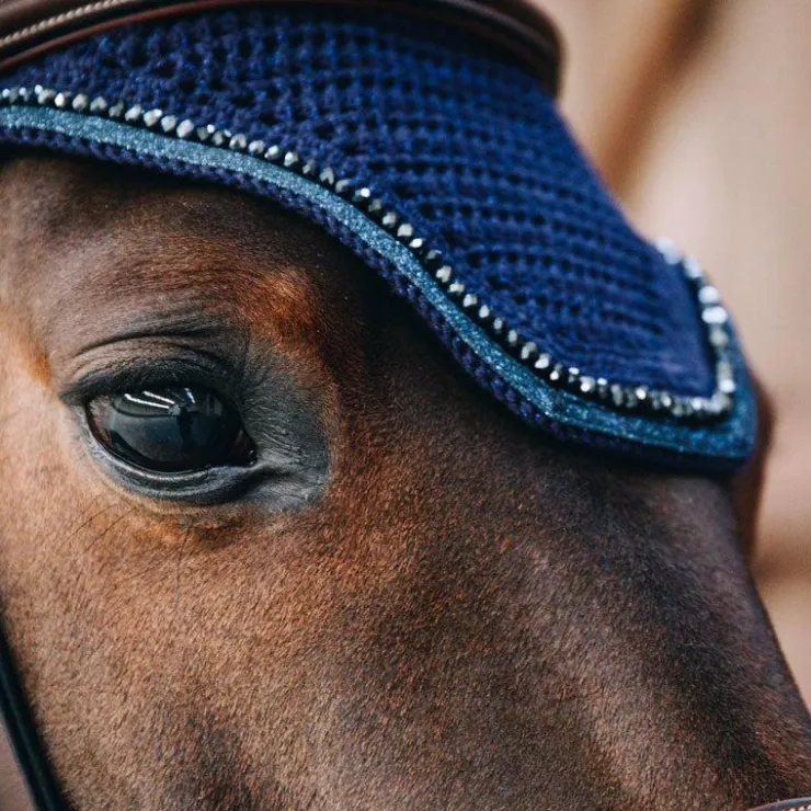 Kentucky Horsewear - Bonnet anti-bruit Glitters Marine Discount