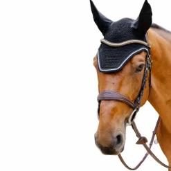 Outlet Kentucky Horsewear - Bonnet pour chevaux Wellington Diamond Rope Noir