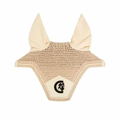 Kentucky Horsewear - Bonnet pour chevaux Wellington 3D logo Beige Outlet