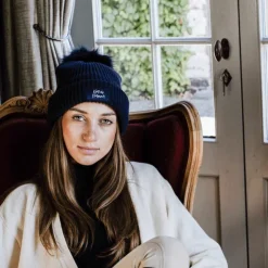 Kentucky Horsewear - Bonnet pompom marine