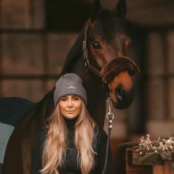 New Kentucky Horsewear - Bonnet paillettes gris