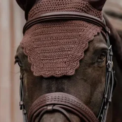 Best Kentucky Horsewear - Bonnet pour chevaux anti-bruit Wellington Wave Marron