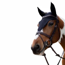 Kentucky Horsewear - Bonnet anti-mouches long Marine Hot