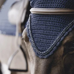 Kentucky Horsewear - Bonnet Long stone & Pearl anti-bruits marine